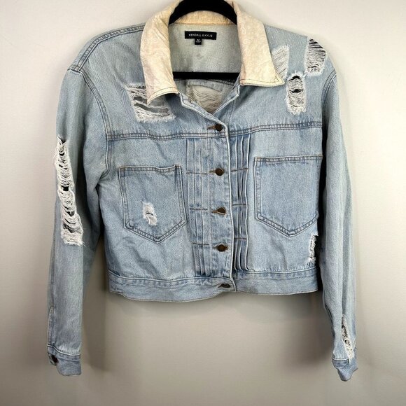 Kendall & Kylie light wash jean jacket medium‎ - Picture 1 of 9